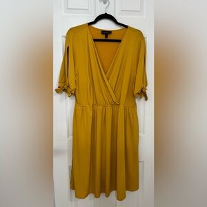 Lane Bryant Mustard Long Sleeve Dress